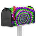 Green Spiral Moving Optical Illusion Mailbox Cover