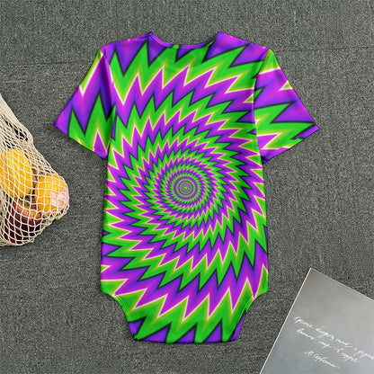 Green Spiral Moving Optical Illusion Men's Bodysuit