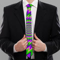 Green Spiral Moving Optical Illusion Necktie