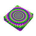Green Spiral Moving Optical Illusion Outdoor Seat Cushion Cover