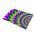 Green Spiral Moving Optical Illusion Pet Cooling Mat Cover