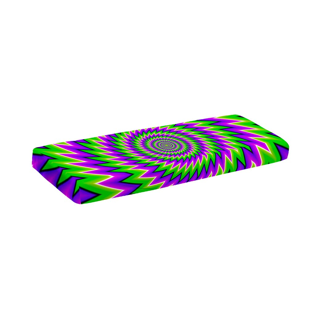 Green Spiral Moving Optical Illusion Piano Keyboard Cover