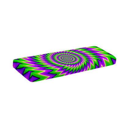 Green Spiral Moving Optical Illusion Piano Keyboard Cover