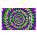 Green Spiral Moving Optical Illusion Placemat