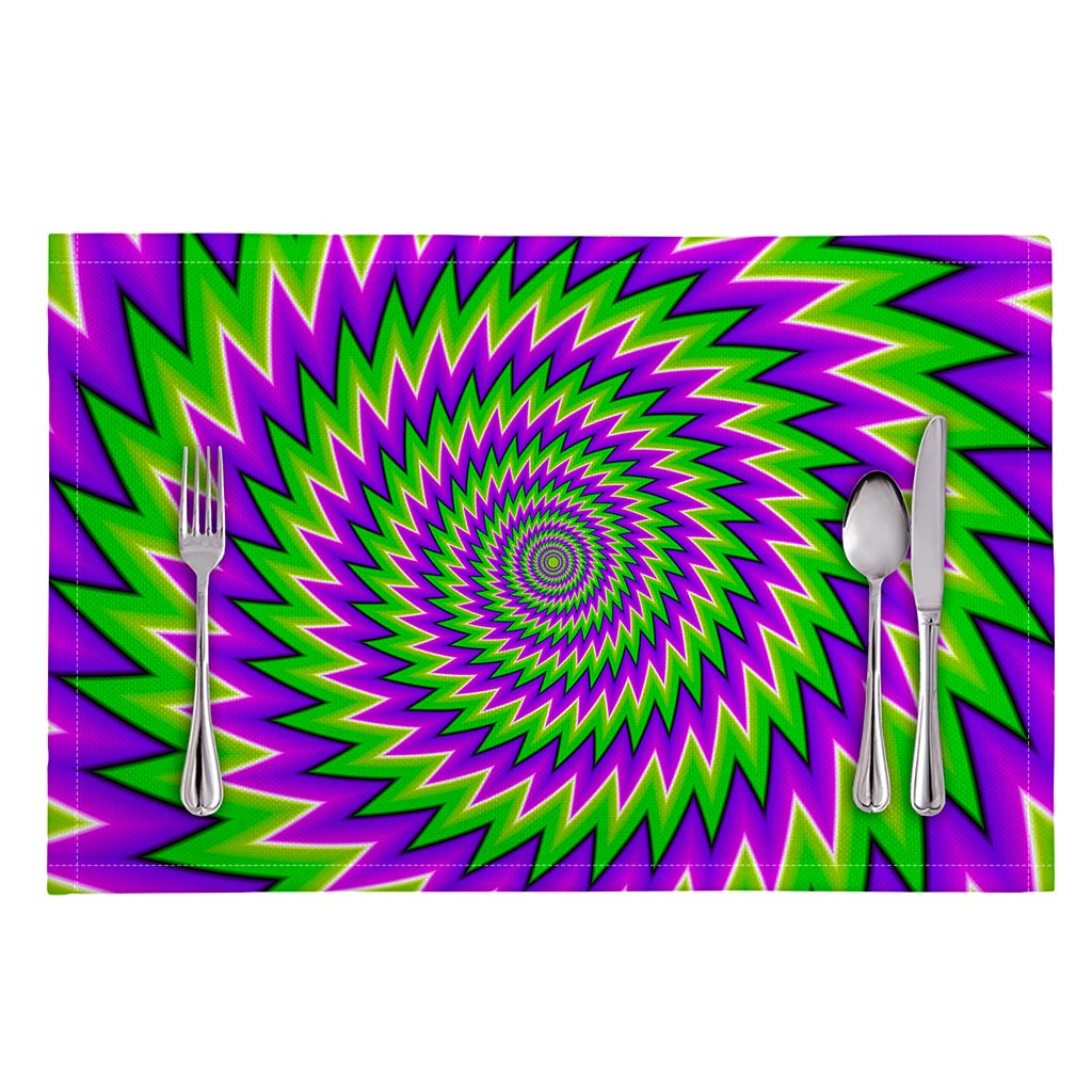 Green Spiral Moving Optical Illusion Placemat