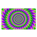 Green Spiral Moving Optical Illusion Polyester Doormat