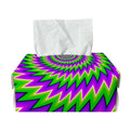 Green Spiral Moving Optical Illusion Rectangle Tissue Box Cover