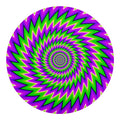 Green Spiral Moving Optical Illusion Round Blanket