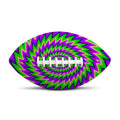 Green Spiral Moving Optical Illusion Rugby Ball
