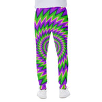 Green Spiral Moving Optical Illusion Scuba Joggers