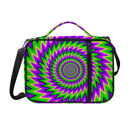 Green Spiral Moving Optical Illusion Shoulder Strap Bible Bag