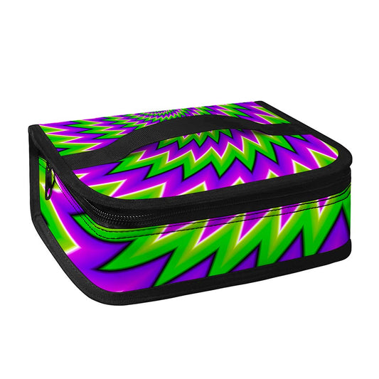 Green Spiral Moving Optical Illusion Small Lunch Bag