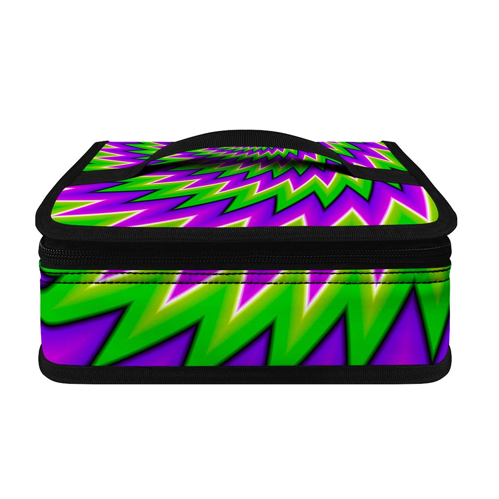 Green Spiral Moving Optical Illusion Small Lunch Bag