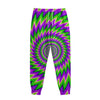 Green Spiral Moving Optical Illusion Sweatpants