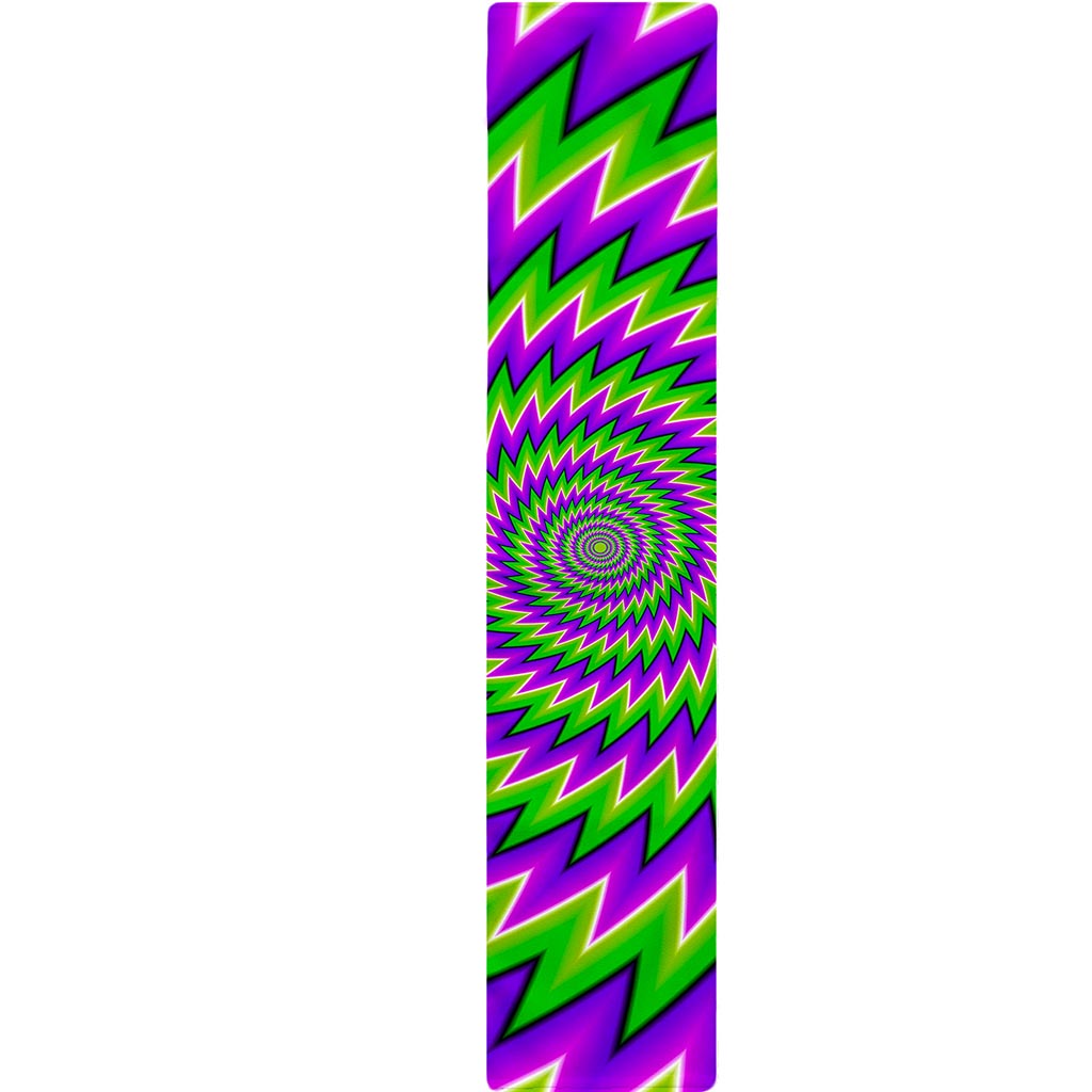Green Spiral Moving Optical Illusion Table Runner