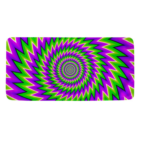 Green Spiral Moving Optical Illusion Towel