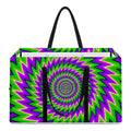 Green Spiral Moving Optical Illusion Utility Tote Bag