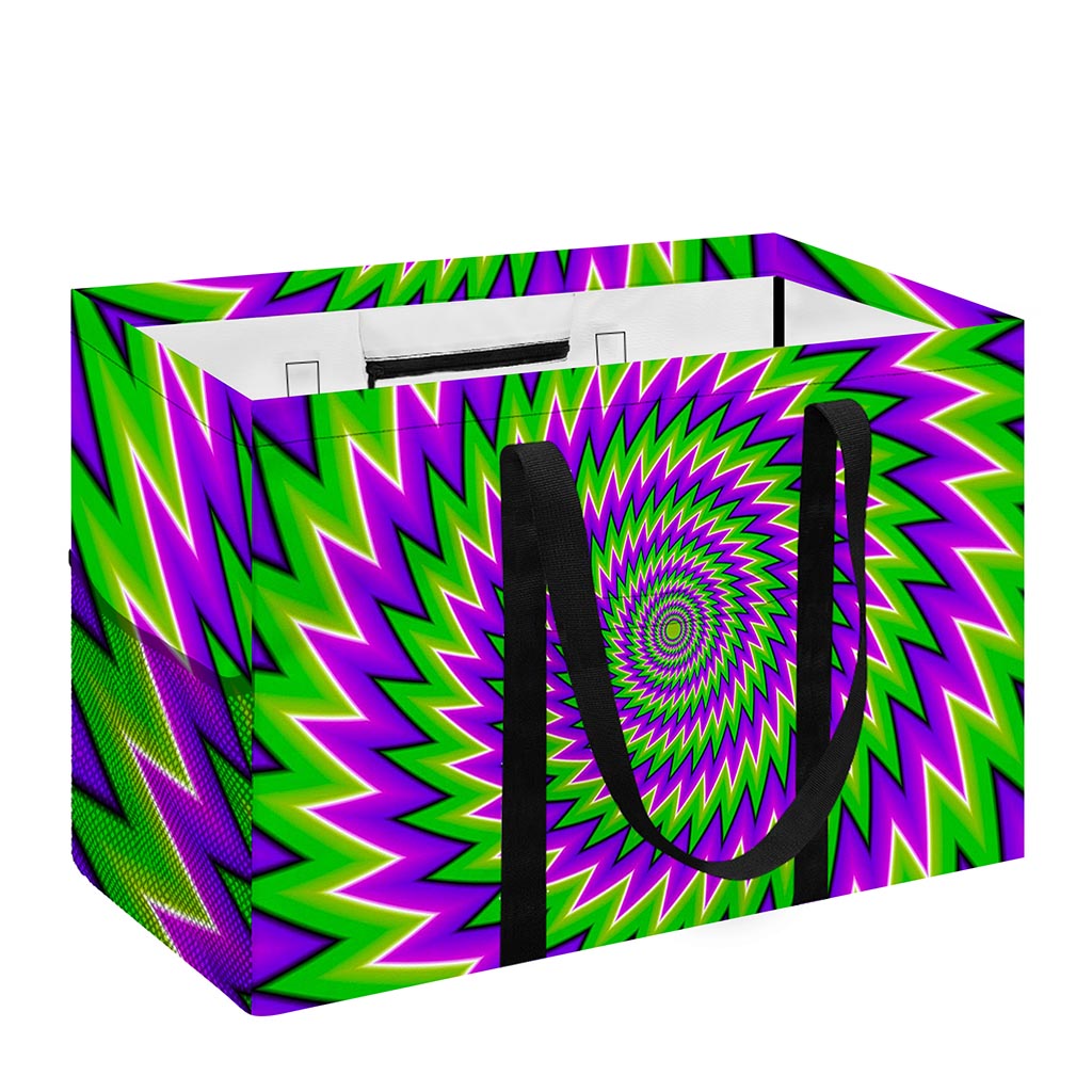 Green Spiral Moving Optical Illusion Utility Tote Bag