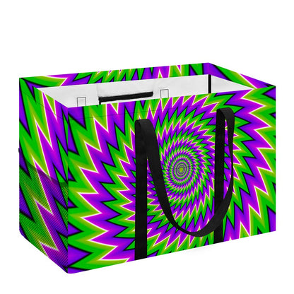 Green Spiral Moving Optical Illusion Utility Tote Bag
