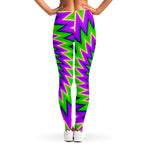Green Spiral Moving Optical Illusion Women's Leggings