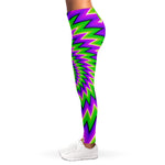 Green Spiral Moving Optical Illusion Women's Leggings