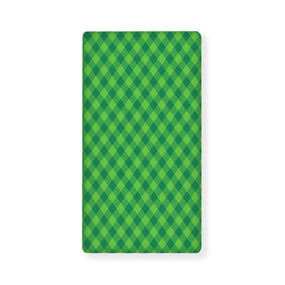 Green St. Patrick's Day Plaid Print Baby Crib Sheet