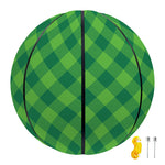 Green St. Patrick's Day Plaid Print Basketball