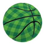 Green St. Patrick's Day Plaid Print Basketball