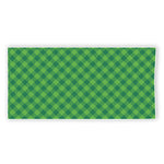 Green St. Patrick's Day Plaid Print Beach Towel