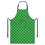 Green St. Patrick's Day Plaid Print Bib Apron With Pocket