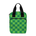 Green St. Patrick's Day Plaid Print Bible Tote Bag