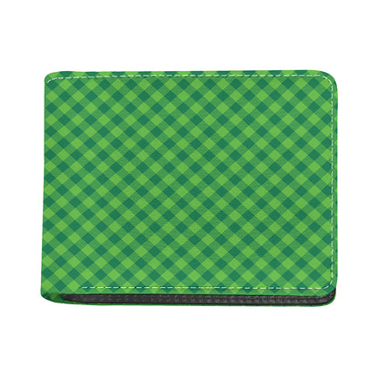 Green St. Patrick's Day Plaid Print Bifold Wallet