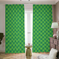 Green St. Patrick's Day Plaid Print Dimout Pencil Pleat Curtains