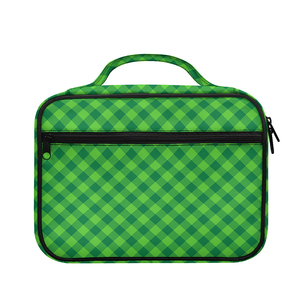 Green St. Patrick's Day Plaid Print Briefcase Bible Bag