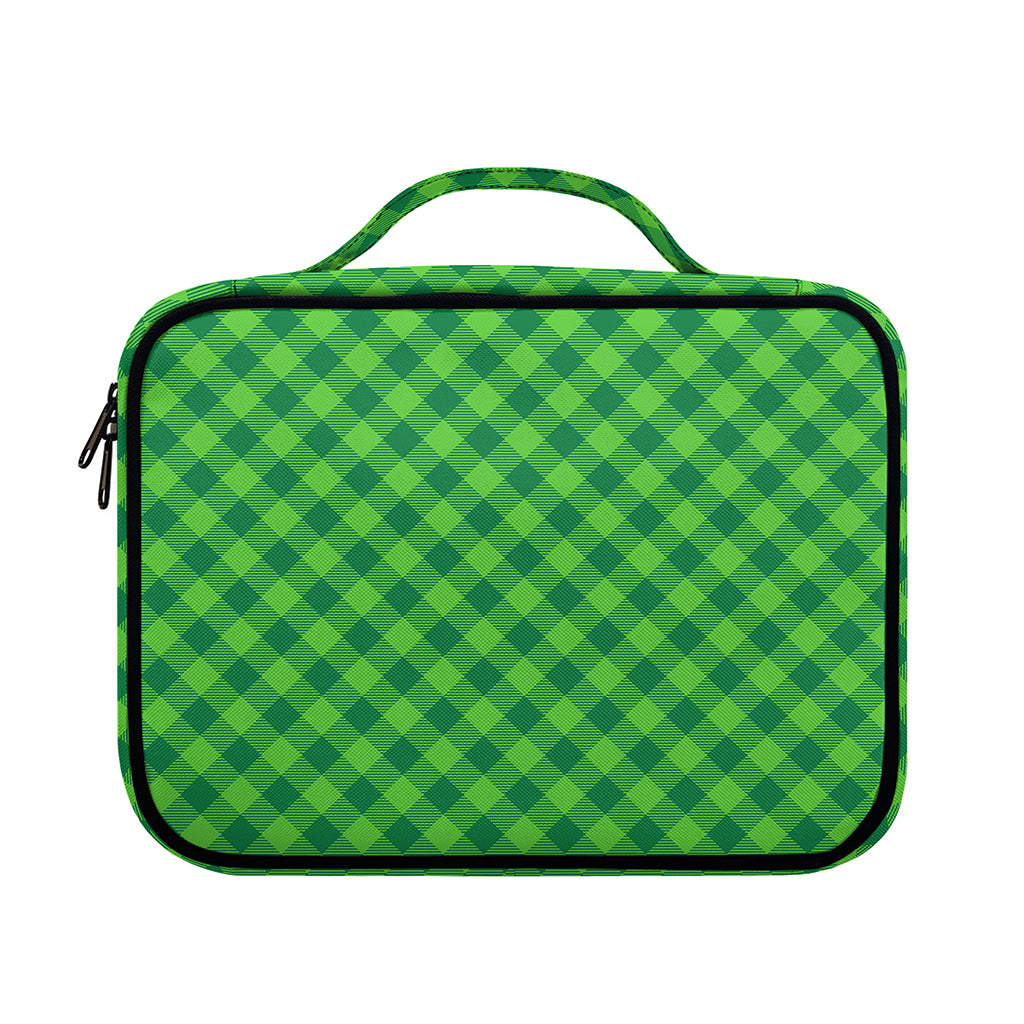 Green St. Patrick's Day Plaid Print Briefcase Bible Bag