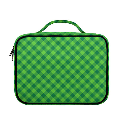 Green St. Patrick's Day Plaid Print Briefcase Bible Bag