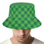 Green St. Patrick's Day Plaid Print Bucket Hat
