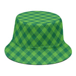 Green St. Patrick's Day Plaid Print Bucket Hat