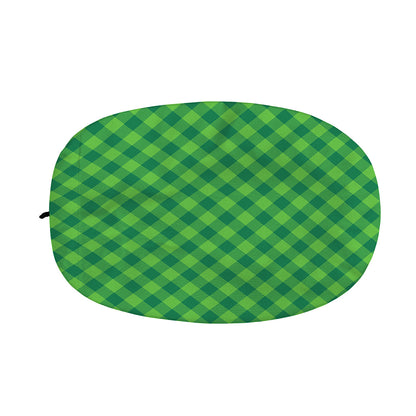 Green St. Patrick's Day Plaid Print Car Side Mirror Covers