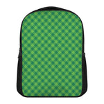 Green St. Patrick's Day Plaid Print Casual Backpack