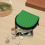 Green St. Patrick's Day Plaid Print Coin Purse