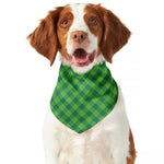 Green St. Patrick's Day Plaid Print Dog Bandana