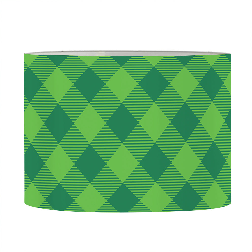 Green St. Patrick's Day Plaid Print Drum Lamp Shade
