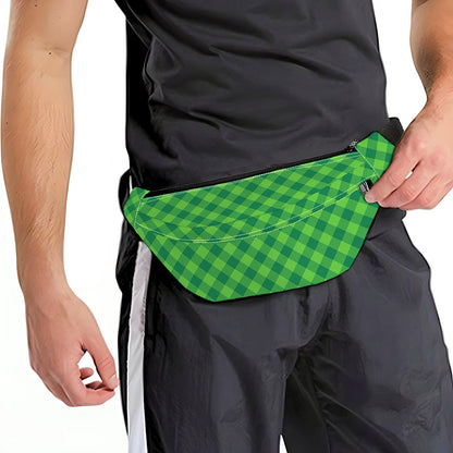 Green St. Patrick's Day Plaid Print Fanny Pack