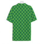 Green St. Patrick's Day Plaid Print Hawaiian Shirt