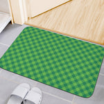 Green St. Patrick's Day Plaid Print Indoor Door Mat