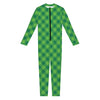 Green St. Patrick's Day Plaid Print Jumpsuit