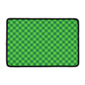 Green St. Patrick's Day Plaid Print Kitchen Mat