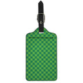 Green St. Patrick's Day Plaid Print Luggage Tag