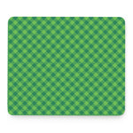 Green St. Patrick's Day Plaid Print Mouse Pad